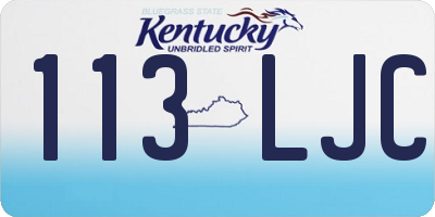KY license plate 113LJC