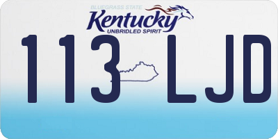 KY license plate 113LJD