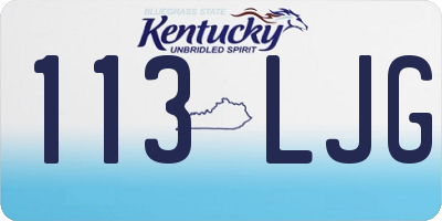 KY license plate 113LJG