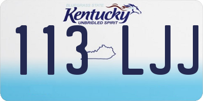 KY license plate 113LJJ