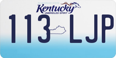 KY license plate 113LJP