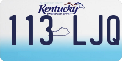 KY license plate 113LJQ