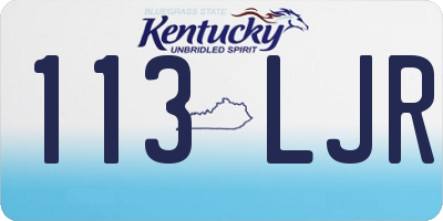 KY license plate 113LJR