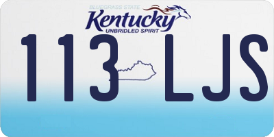 KY license plate 113LJS