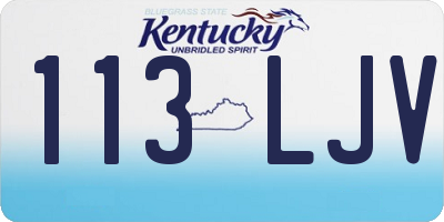 KY license plate 113LJV