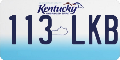 KY license plate 113LKB