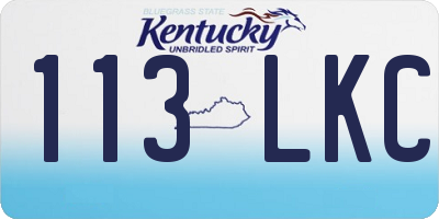 KY license plate 113LKC