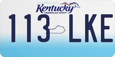 KY license plate 113LKE