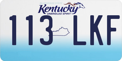 KY license plate 113LKF