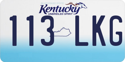 KY license plate 113LKG