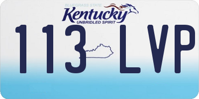 KY license plate 113LVP