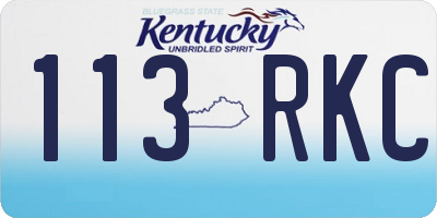 KY license plate 113RKC