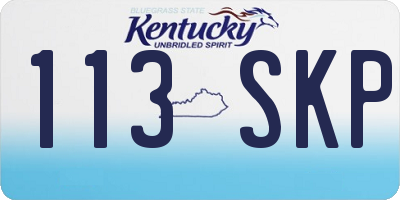 KY license plate 113SKP