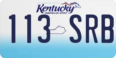 KY license plate 113SRB