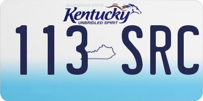 KY license plate 113SRC