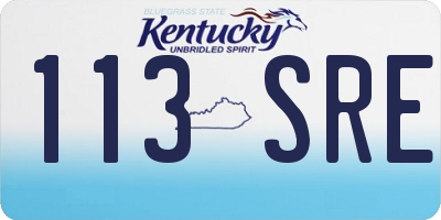 KY license plate 113SRE