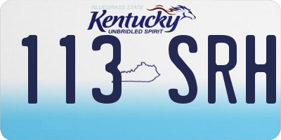 KY license plate 113SRH