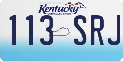 KY license plate 113SRJ