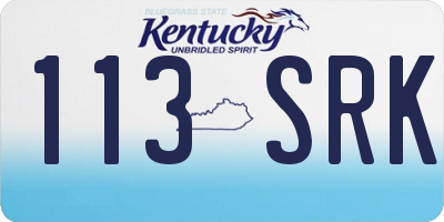 KY license plate 113SRK