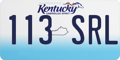 KY license plate 113SRL