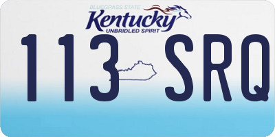 KY license plate 113SRQ