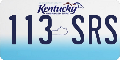 KY license plate 113SRS