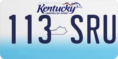 KY license plate 113SRU