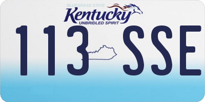 KY license plate 113SSE