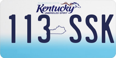 KY license plate 113SSK