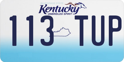 KY license plate 113TUP
