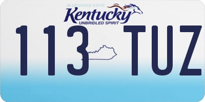 KY license plate 113TUZ