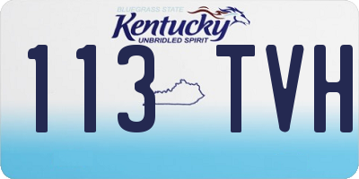 KY license plate 113TVH