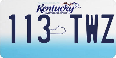 KY license plate 113TWZ