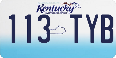 KY license plate 113TYB