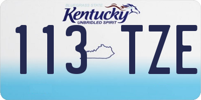 KY license plate 113TZE