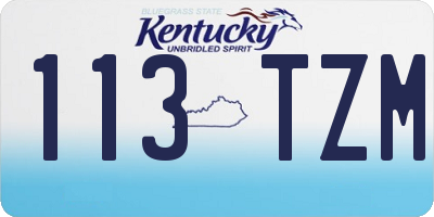 KY license plate 113TZM