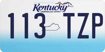 KY license plate 113TZP
