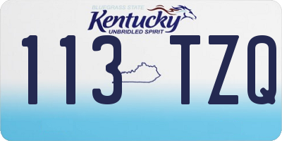 KY license plate 113TZQ
