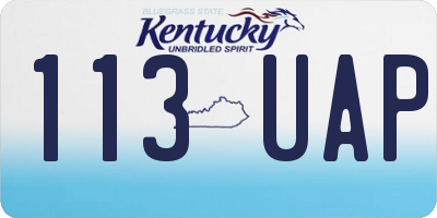 KY license plate 113UAP