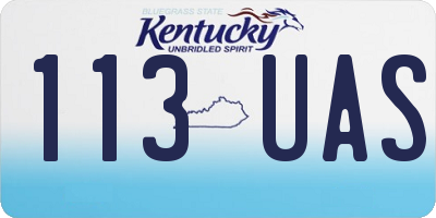 KY license plate 113UAS