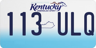 KY license plate 113ULQ