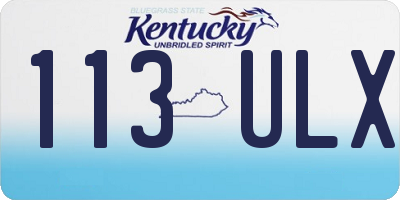 KY license plate 113ULX