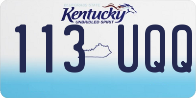 KY license plate 113UQQ