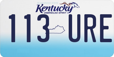 KY license plate 113URE