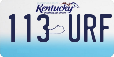 KY license plate 113URF