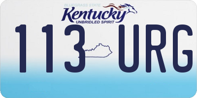 KY license plate 113URG