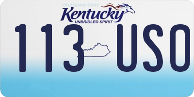 KY license plate 113USO