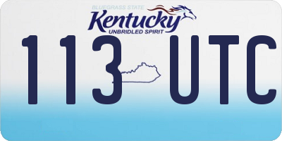 KY license plate 113UTC