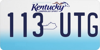 KY license plate 113UTG