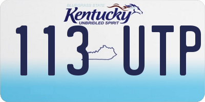 KY license plate 113UTP